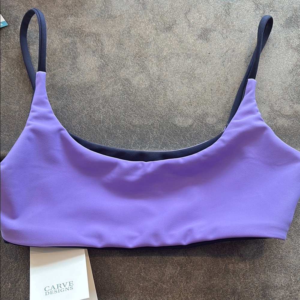 Carve Designs Escondido Compression Reversible Top Navy / Aster NWT